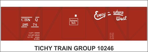 Tichy Train Group - N Bb&Q 40' Ss Boxcar Decal - 10246N
