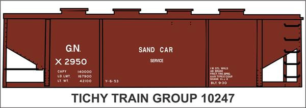 Tichy Train Group - N Gn Sand Car Decal - 10247N