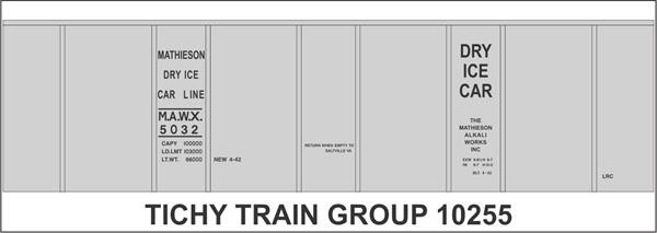 Tichy Train Group - N Mathieson Dryicestlcar Decal - 10255N