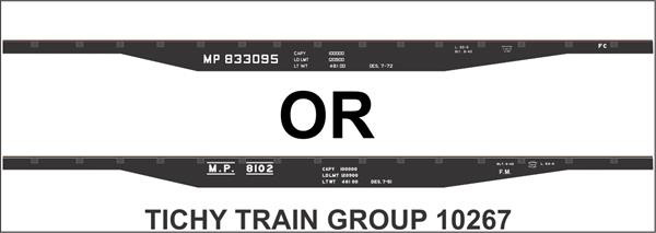 Tichy Train Group - N Mp 50' Steel Flatcar Decal - 10267N
