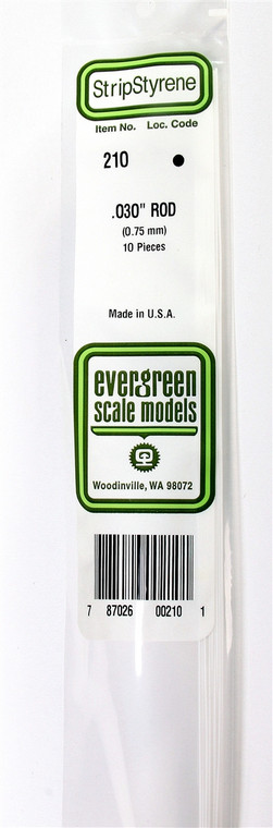 Evergreen Scale - .030' Rod - 210