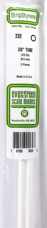 Evergreen Scale - 3/8'=.375 Tubes - 232