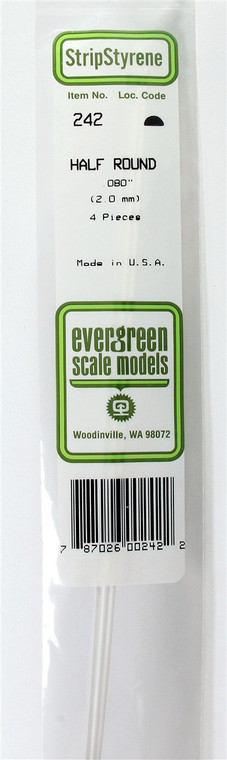 Evergreen Scale - .080' Half Round - 242