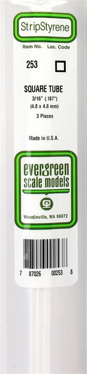 Evergreen Scale - .187 Square Tube - 253