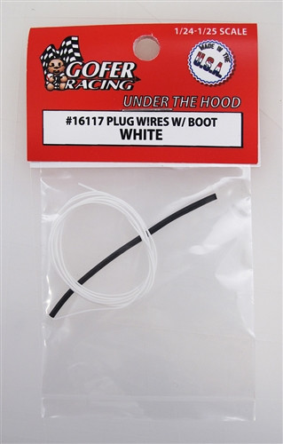 Gofer Racing Model Decals - Plug Wires w/boot White - 16117