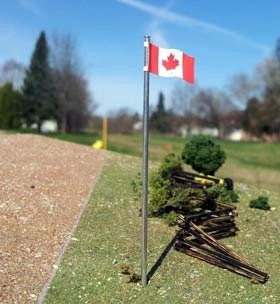 Osborn Model Kits - N Canadian Flag + Pole 3pk - 3093