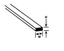 Plastruct - Ms-119 10pk Solid Styrene - 90718
