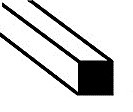Plastruct - Ms-40 10pk Square Styrene .040 - 90740