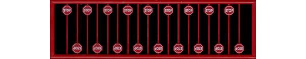 Tichy Train Group - N Modern Stop Sign Red 18pcs - 2612