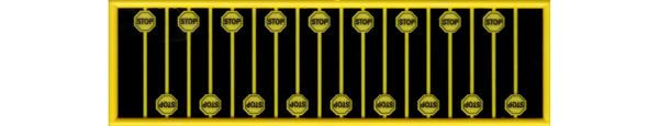 Tichy Train Group - N Early Stop Sign Yellow 18pcs - 2613
