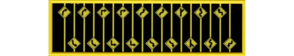 Tichy Train Group - N Road Path Warning Signs 18pc - 2616