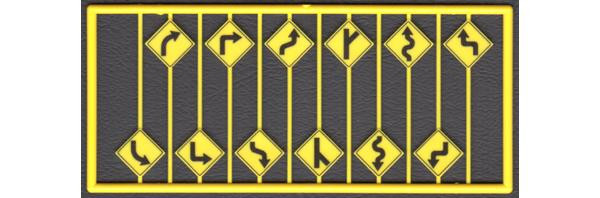Tichy Train Group - Ho Warning Signs Road Path #1 - 8254