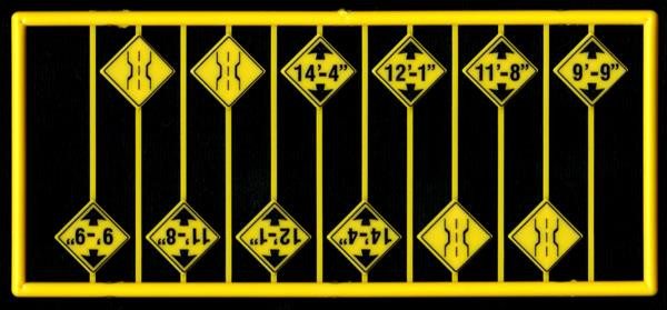 Tichy Train Group - HO Bridge Warning Signs 12 pcs - 8298