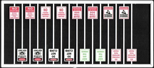 Tichy Train Group - HO Assorted Warning Signs - 8314