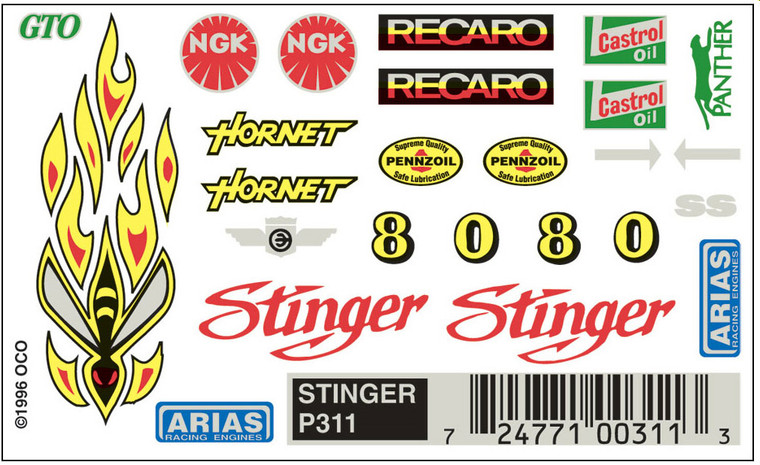 Pinecar - Stinger Decal - 311