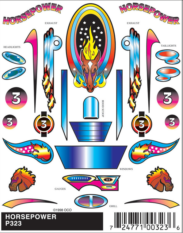 Pinecar - Horsepower Stick-On - 323