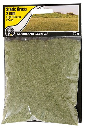 Woodland Scenics - Static Grass Lignt Grn 2mm - 615