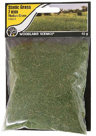 Woodland Scenics - Static Grass Medium Grn 7mm - 622