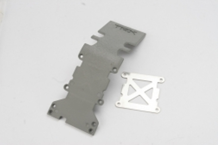 Traxxas R-C - Skidplate,rear plastic/ss plat - 4938A