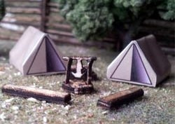 Osborn Model Kits - N Tents + Camp Scene - 3113