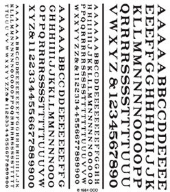 Woodland Scenics - R.R. Roman Decal Blk - 505
