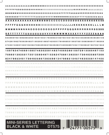 Woodland Scenics - Lettering Blk/Wht - 575