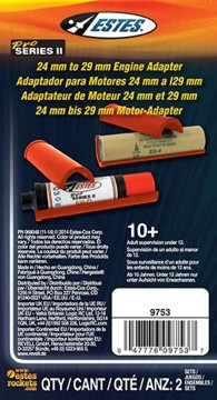 Estes Rockets - Ps Ii 24mm-29mm Motor Adpters - 9753