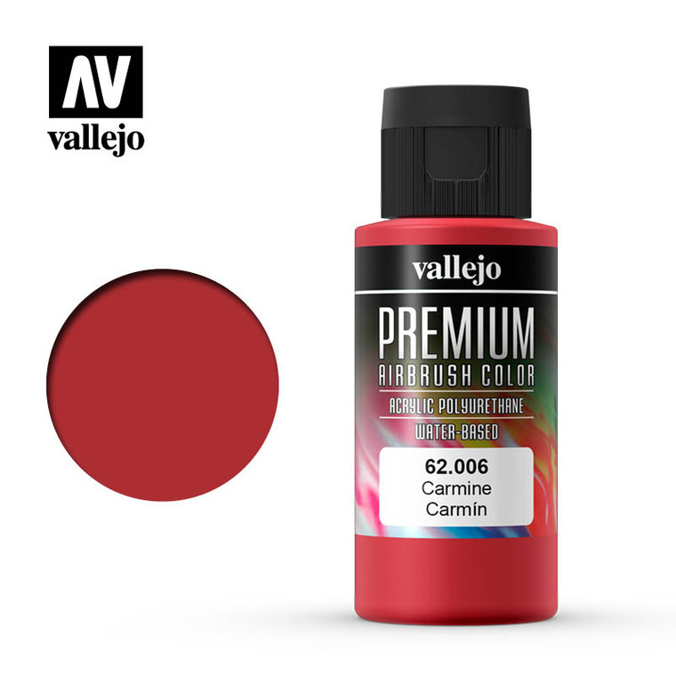 Vallejo Acrylic Paints - Premium Color Carmine 60ml - 62006