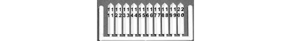 Tichy Train Group - Ho Milepost Markers 1-50 - 8184