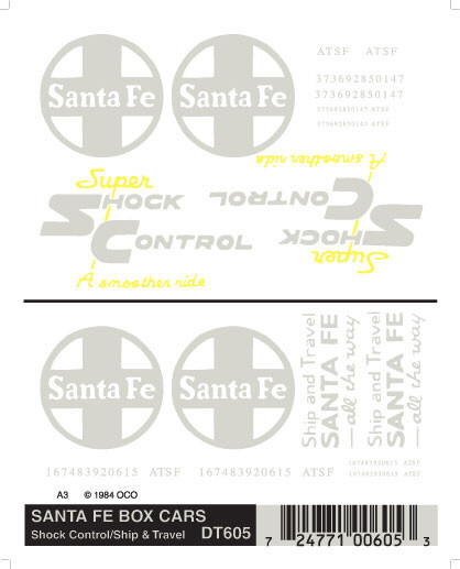 Woodland Scenics - Boxcars Atsf - 605