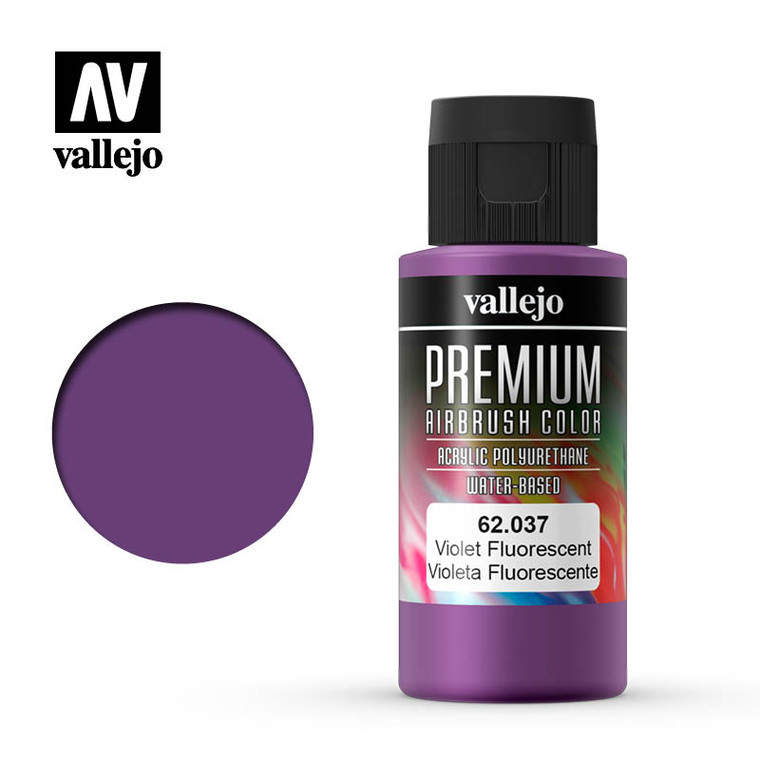 Vallejo Acrylic Paints - Premium Color Violet Flourescent 60ml - 62037 Vallejo Acrylic Paints - Premium Color Violet Flourescent 60ml - 62037