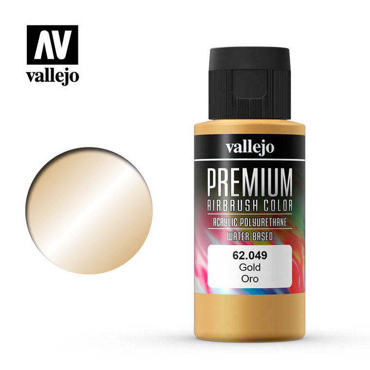 Vallejo Acrylic Paints - Premium Color Gold 60ml 1pc - 62049
