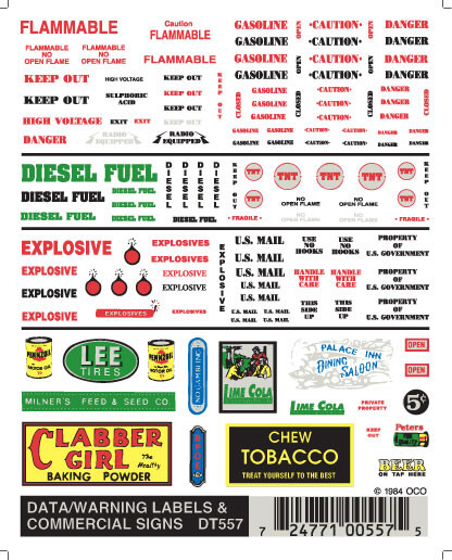 Woodland Scenics - Data,Warning Labels & Comm Sig - 557