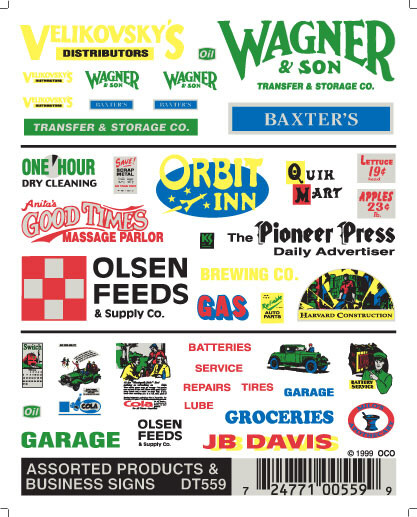 Woodland Scenics - Standard Oil & Business Signs - 559