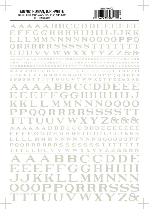Woodland Scenics - Roman R.R. Decal Wht - 702
