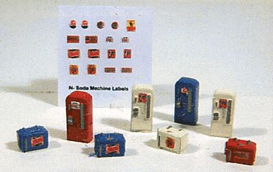 Railway Express Miniature - N SODA MACHINE DETAIL SET 8pc - 2191