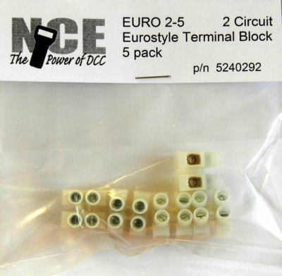 NCE Power for DCC - 14-24Awg 2cir Euro Term Strip - 292