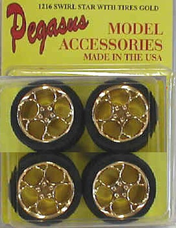 Pegasus - GOLD SWIRL STAR RIMS W/TIRES - 1216