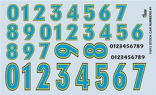 Gofer Racing Model Decals - Stock Car Numbers 1:25 - 11013