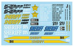 Gofer Racing Model Decals - Sheriff Decals  1:25 - 11025