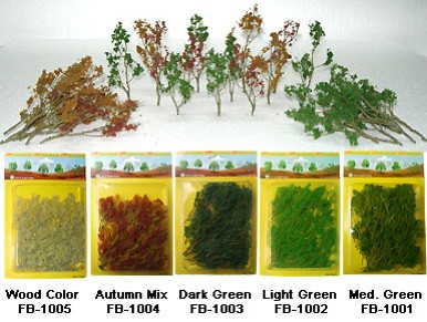 JTT Trees & Shrubs - Foliage Branches Med Grn 1.5' - 95519