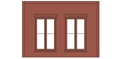 Design Preservations - O Double Window Wall - 90106