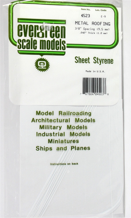 Evergreen Scale - .040 x 3/8' Standing Seam Roof - 4523