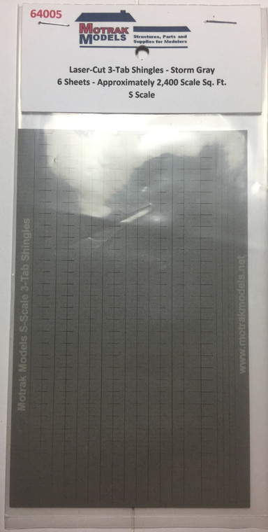 Motrak Models - S LaserCut 3Tab Shngls/StormGr - 64005
