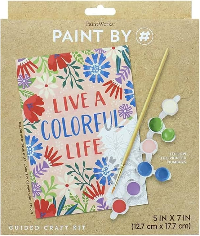 Paintworks Paint by Number - Live A Colorful Life - 91802