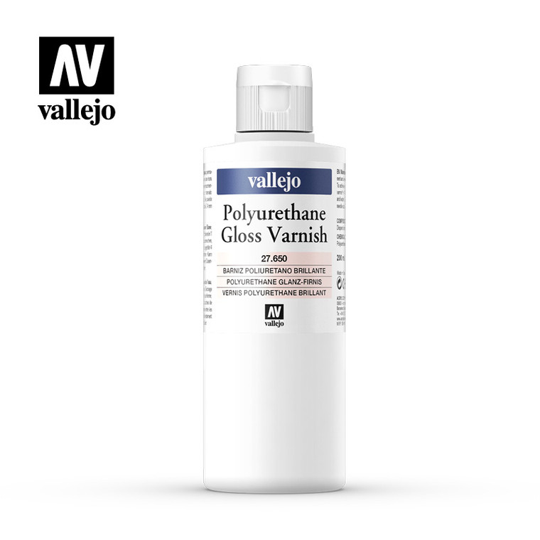 Vallejo Acrylic Paints - Polyurethane Gloss Varnish 200ml 1p - 27650