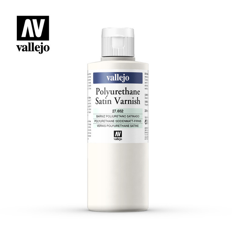 Vallejo Acrylic Paints - Polyurethane Satin Varnish 200ml - 27652