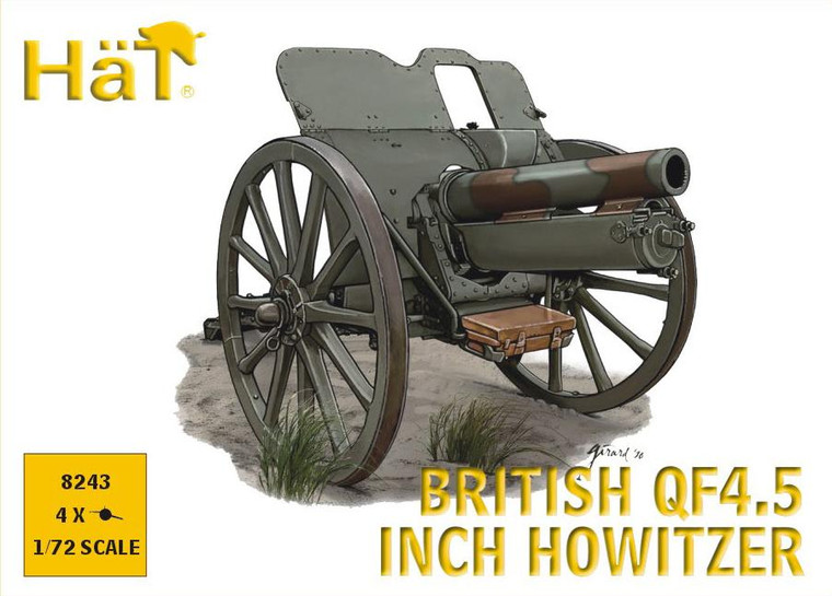 HaT Industries Figures - Ww-I British Q45 HowitZer 1:72 - 8243