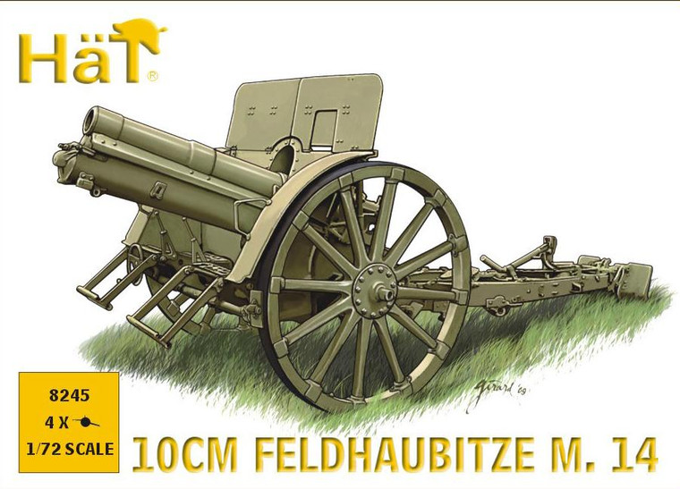 HaT Industries Figures - Ww-I Austrian 1cm Gun 1:72 - 8245