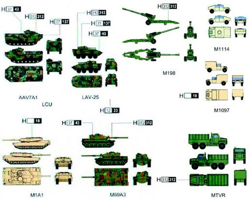 Trumpeter Models - Us Marines Armor Accesor 1:350 - 6640
